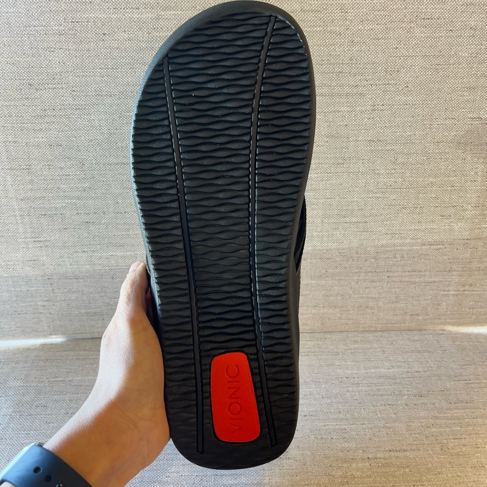 Vionic Men's Tide Brown Comfort Flip Flop Sandals Size 10 - Picture 2 of 7